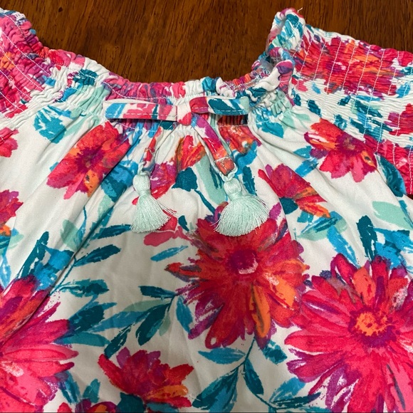 Girls flowered spring dress - Picture 2 of 4